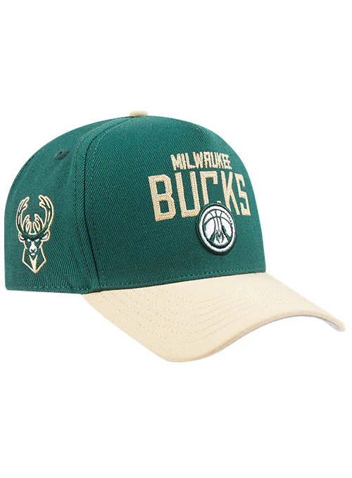 Pro Standard Varsity Wool Milwaukee Bucks Pinch Snapback Hat - Image 2