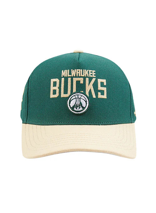 Pro Standard Varsity Wool Milwaukee Bucks Pinch Snapback Hat - Image 3