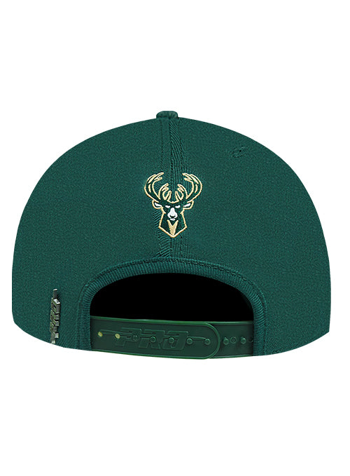 Pro Standard Wingspan Milwaukee Bucks Forest Wool Snapback Hat - Image 4