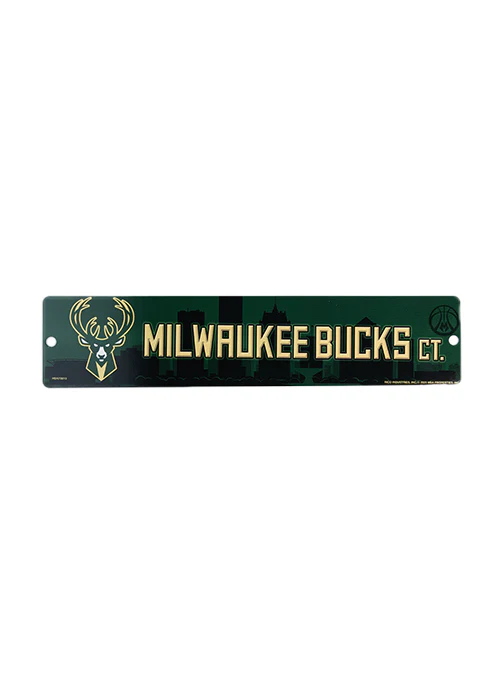 Rico 16'' Milwaukee Bucks Plastic Street Sign