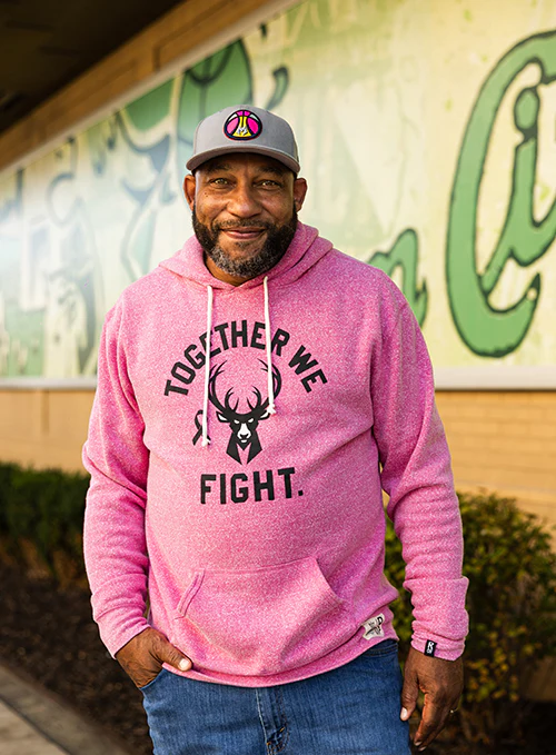 Roots Of Fight Breast Cancer Awareness Pink Milwaukee Bucks Hooded Sweatshirt