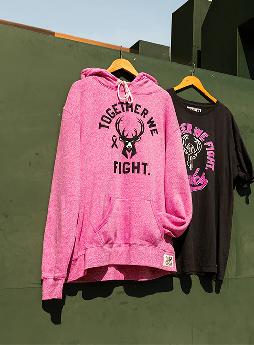 Roots Of Fight Breast Cancer Awareness Pink Milwaukee Bucks Hooded Sweatshirt - Image 2