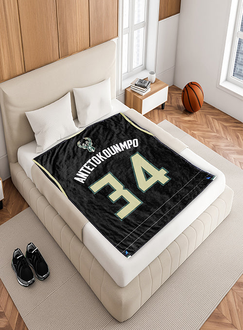 Sleep Squadron Giannis Antetokounmpo 60"x80" Raschel Blanket - Image 2