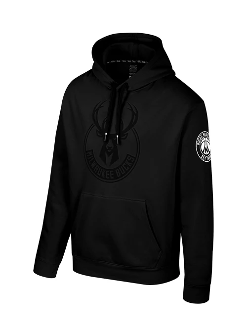 Stadium Essentials Debossed Primary Milwaukee Bucks Hooded Sweatshirt