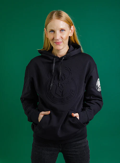 Stadium Essentials Debossed Primary Milwaukee Bucks Hooded Sweatshirt - Image 2