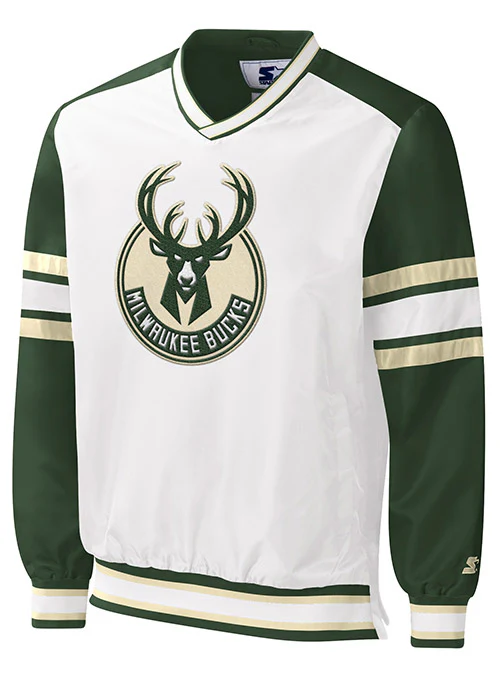 Starter The Recruit Milwaukee Bucks V-Neck Pullover