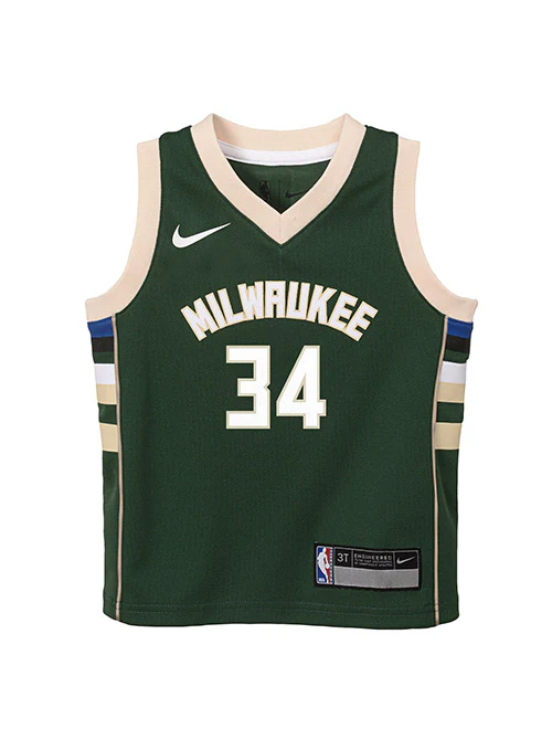 Toddler Nike Giannis Icon Milwaukee Bucks Replica Jersey - Image 2