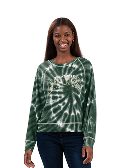 Women's G-III Waffle Thermal Upshot Green Milwaukee Bucks Long Sleeve T-Shirt