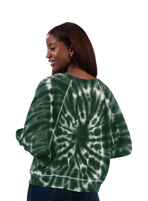 Women's G-III Waffle Thermal Upshot Green Milwaukee Bucks Long Sleeve T-Shirt - Image 2
