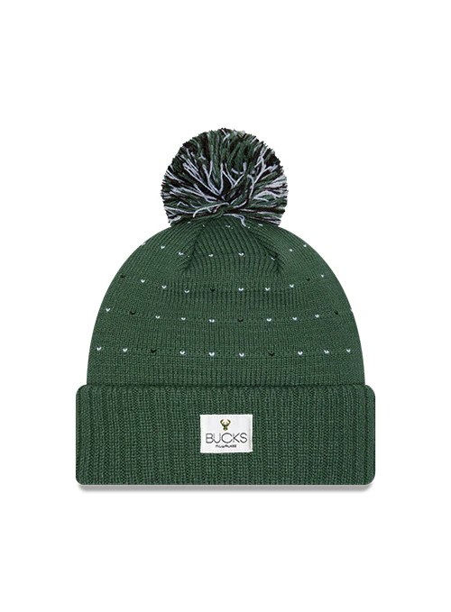 Women's New Era Pom Label Milwaukee Bucks Knit Hat