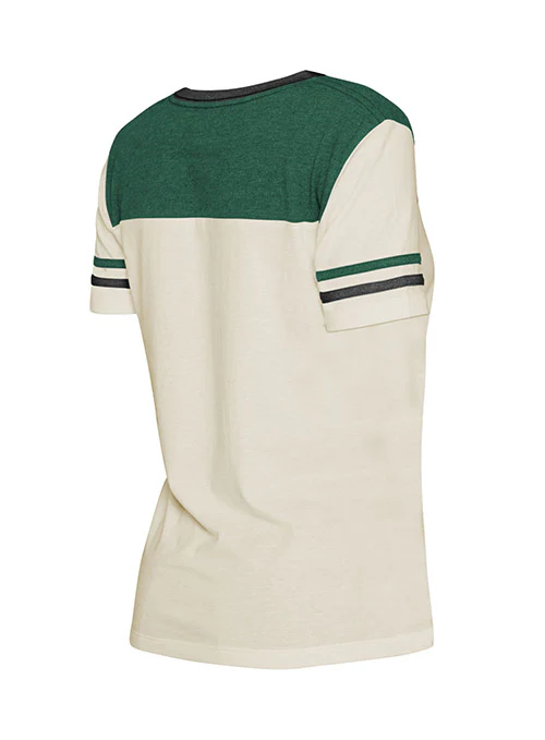 Women's New Era Throwback Milwaukee Bucks V-Neck T-Shirt - Image 2