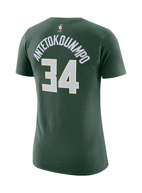 Women's Nike 2022 Icon Edition Giannis Antetokounmpo Milwaukee Bucks T-Shirt