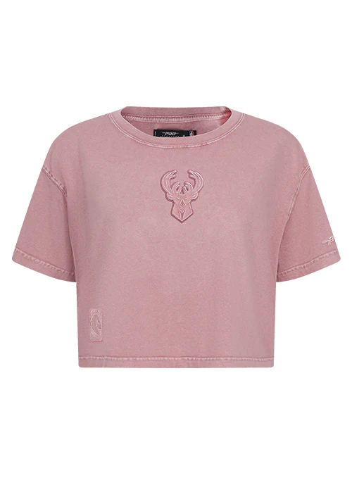 Women's Pro Standard Classic Milwaukee Bucks Washed Boxy T-Shirt