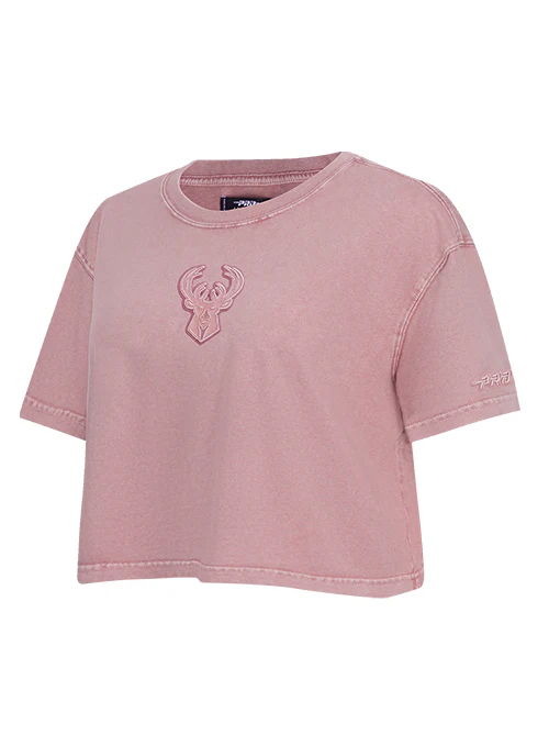 Women's Pro Standard Classic Milwaukee Bucks Washed Boxy T-Shirt - Image 3