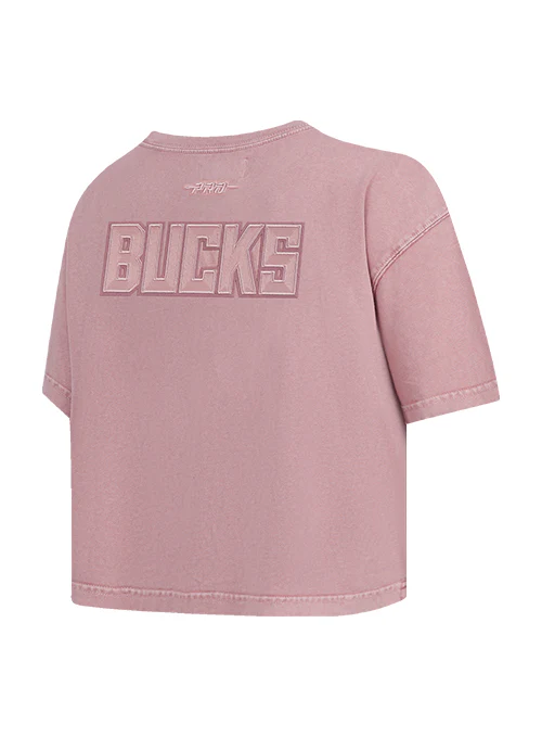 Women's Pro Standard Classic Milwaukee Bucks Washed Boxy T-Shirt - Image 4