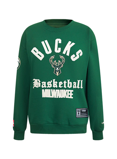Women's Pro Standard Modern Original Milwaukee Bucks Crewneck Sweatshirt