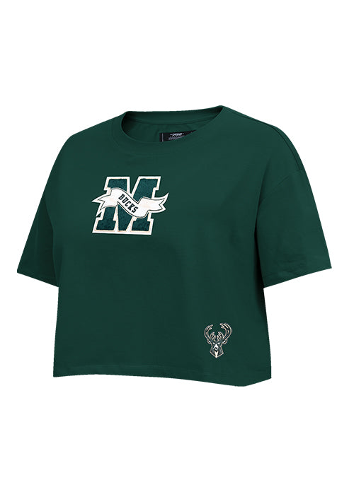 Women's Pro Standard Pennants Milwaukee Bucks Boxy T-Shirt