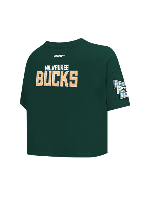 Women's Pro Standard Pennants Milwaukee Bucks Boxy T-Shirt - Image 2