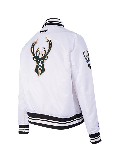 Women's Pro Standard Ransom Milwaukee Bucks Satin Jacket - Image 4