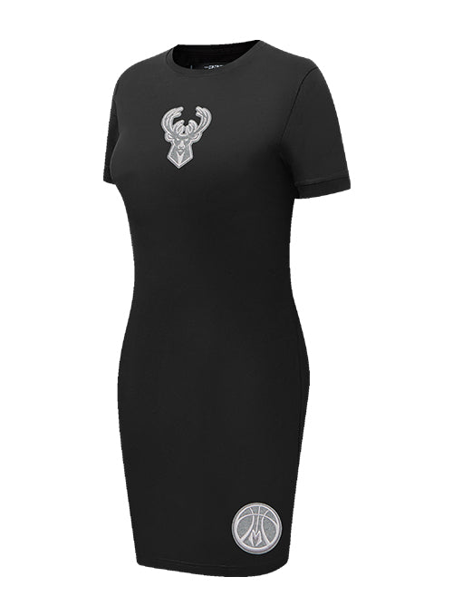 Women's Pro Standard Reverse Terry Milwaukee Bucks Bodycon T-Shirt Dress - Image 3
