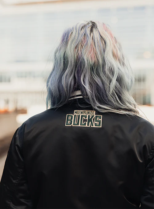 Women's Pro Standard Script Tail Milwaukee Bucks Satin Jacket - Image 2