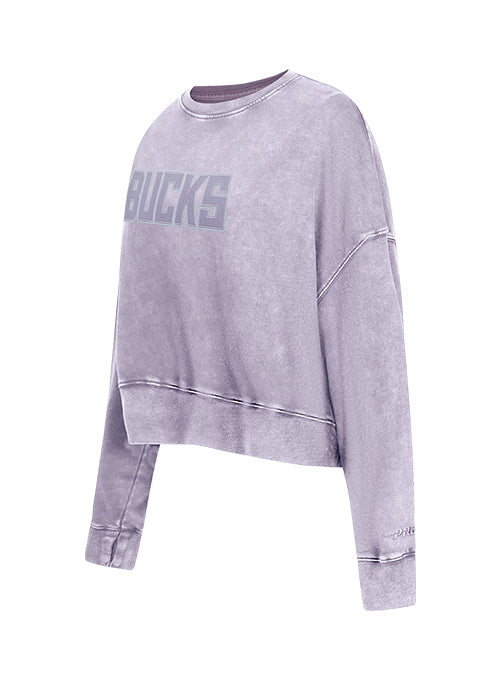 Women's Pro Standard Street Team Milwaukee Bucks Crewneck Sweatshirt - Image 2