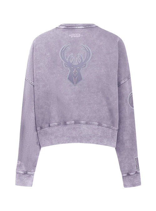 Women's Pro Standard Street Team Milwaukee Bucks Crewneck Sweatshirt - Image 3