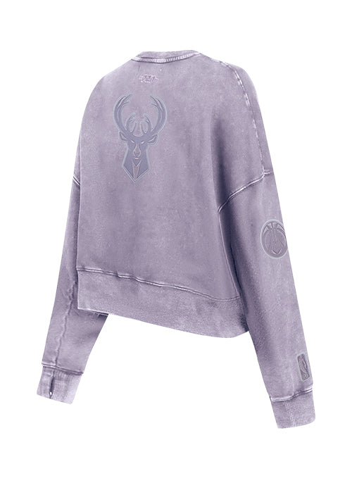 Women's Pro Standard Street Team Milwaukee Bucks Crewneck Sweatshirt - Image 4