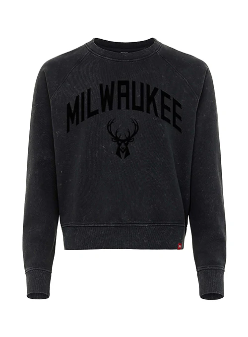 Women's Sportiqe Metal Peppers Milwaukee Bucks Crewneck Sweatshirt