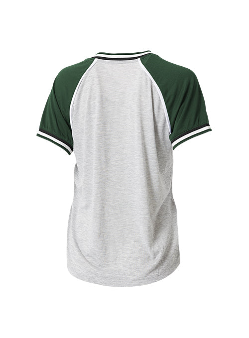Women's Wear By Erin Andrews Raglan Milwaukee Bucks T-Shirt - Image 2