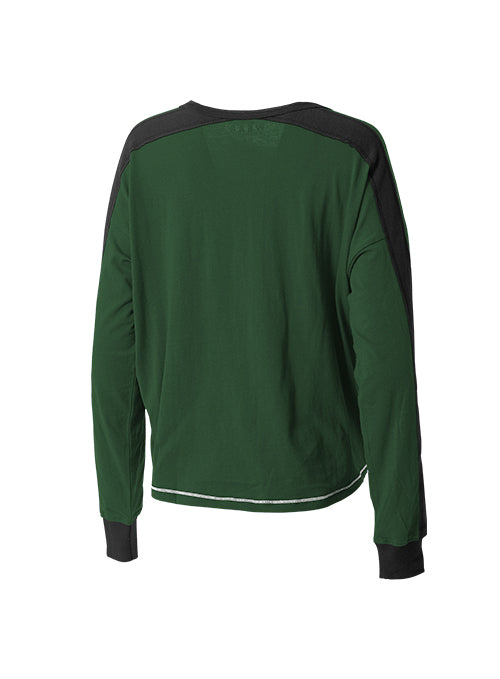 Women's Wear By Erin Andrews Raglan Trim Milwaukee Bucks Long Sleeve T-Shirt - Image 2