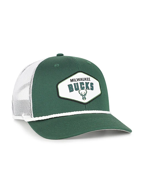 Youth '47 Brand Ace Out Milwaukee Bucks Trucker Snapback Hat - Image 2