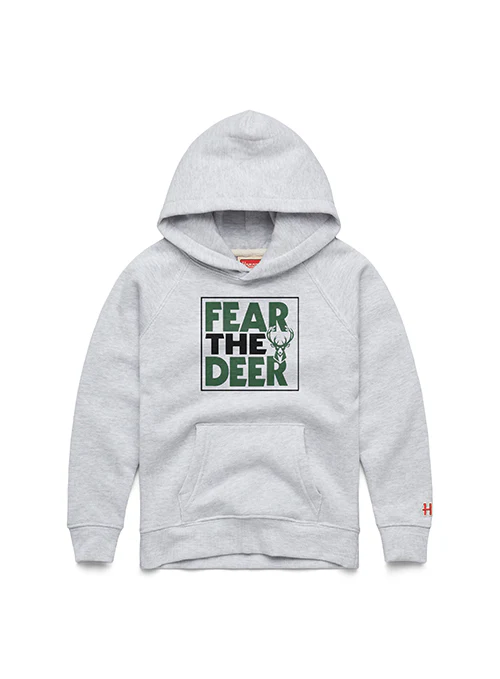 Youth Homage Fear The Deer Milwaukee Bucks Hooded Sweatshirt