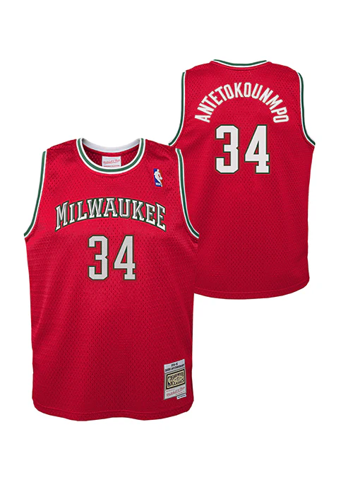 Youth Mitchell & Ness HWC '14 Giannis Antetokounmpo Milwaukee Bucks Swingman Jersey