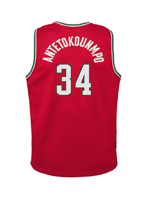 Youth Mitchell & Ness HWC '14 Giannis Antetokounmpo Milwaukee Bucks Swingman Jersey - Image 3