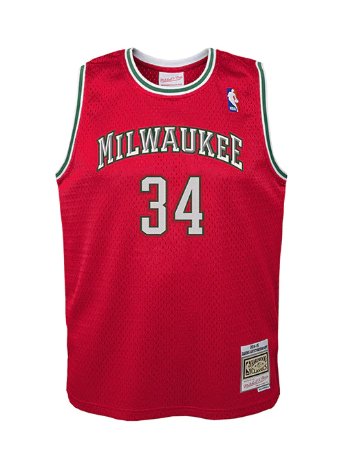 Youth Mitchell & Ness HWC '14 Giannis Antetokounmpo Milwaukee Bucks Swingman Jersey - Image 4