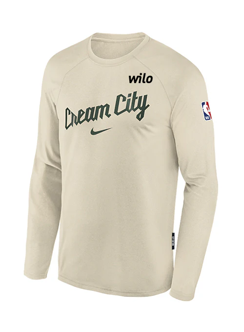 Youth Nike 2025-26 City Edition Game Theatre Milwaukee Bucks Long Sleeve T-Shirt